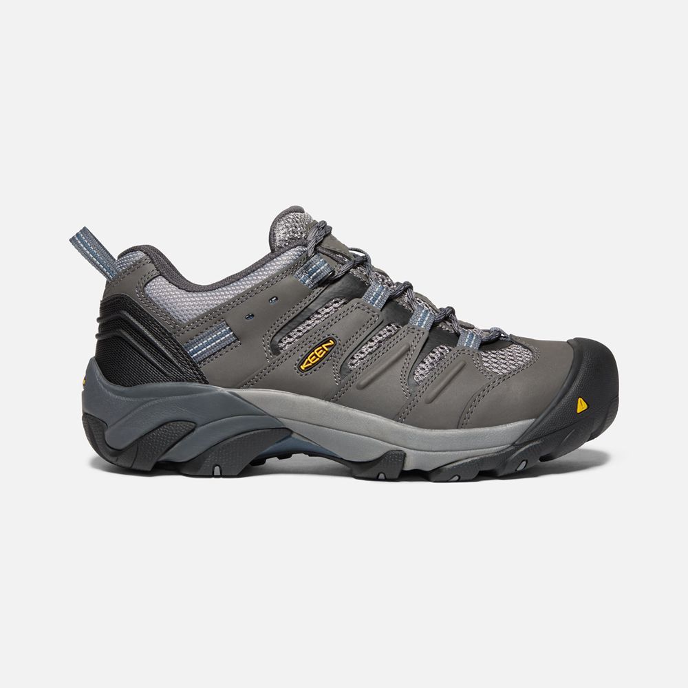 Keen Werkschoenen Heren Zwart Bruin - Lansing Laag (Steel Toe) - 86347-YECV